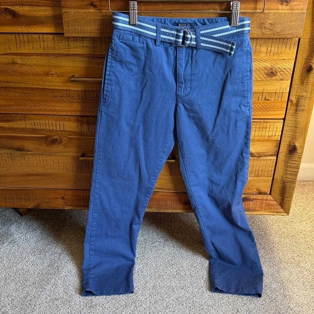 Polo Ralph Lauren Boys Blue Chinos with Striped Belt